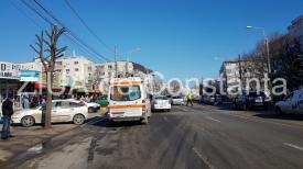 Pieton lovit în zona Galeriile Soveja din Constanța (galerie foto+video) 