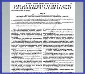 A fost modificat Ordinul MAI referitor la înmatricularea vehiculelor şi permisul de conducere. Text integral