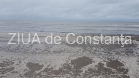 Fenomen spectaculos la Mamaia. Marea joacă alba-neagra. Acum câteva zile acoperise plaja. Ieri se retrăsese iar plaja era mai mare (galerie foto+video)   