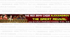 Ansamblul Alexandrov - Marele Cor al Armatei Roşii, pe scena Casei de Cultură din Constanţa