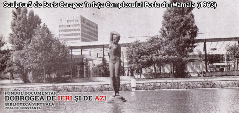 Sculptură de Boris Caragea în fața Complexului Perla (1963)