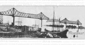 1894 Podul de la Cernavoda în construcție   