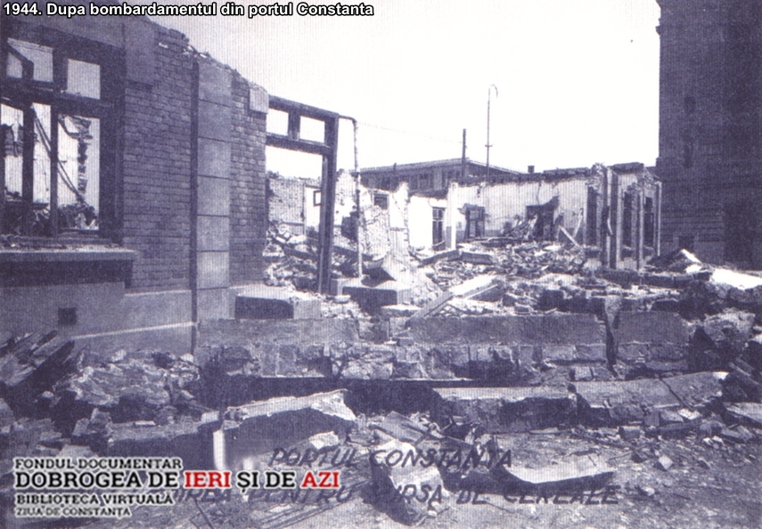 1944 După bombardamentul din portul Constanța. Sursă foto: ZIUA de Constanța