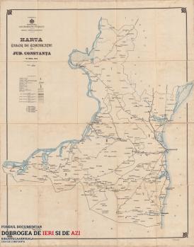 Harta căilor de comunicație Constanța 1903 