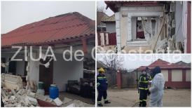 Imagini de la eveniment Explozie teribilă la Năvodari. Două victime. S-a prăbușit un perete al casei. Imobilul este de nefolosit (galerie foto+ video)       