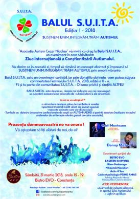 Asociația Autism Cezar Nicolae organizează Balul SUITA. Mascote, tombolă și spectacol muzical