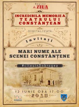 #RespectTeatru: Incredibila memorie a teatrului constănţean. Un proiect marca ZIUA de Constanţa      