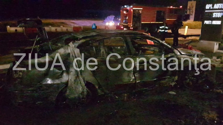 judetul constanta accident rutier grav pericol de explozie masina in flacari rasturnata in fata benzinariei judetul constanta accident rutier grav pericol de explozie masina in flacari rasturnata in fata benzinariei