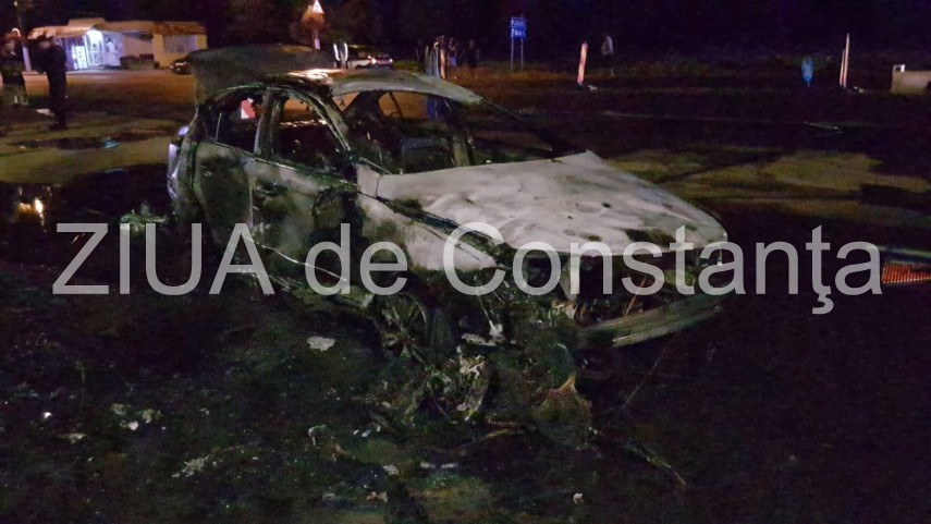 judetul constanta accident rutier grav pericol de explozie masina in flacari rasturnata in fata benzinariei judetul constanta accident rutier grav pericol de explozie masina in flacari rasturnata in fata benzinariei