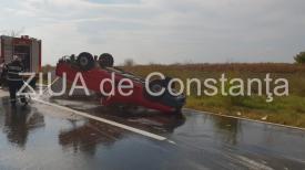 Imagini de la evenimentAccident între Moviliţa și Topraisar. O maşină, răsturnată (galerie foto+video) 