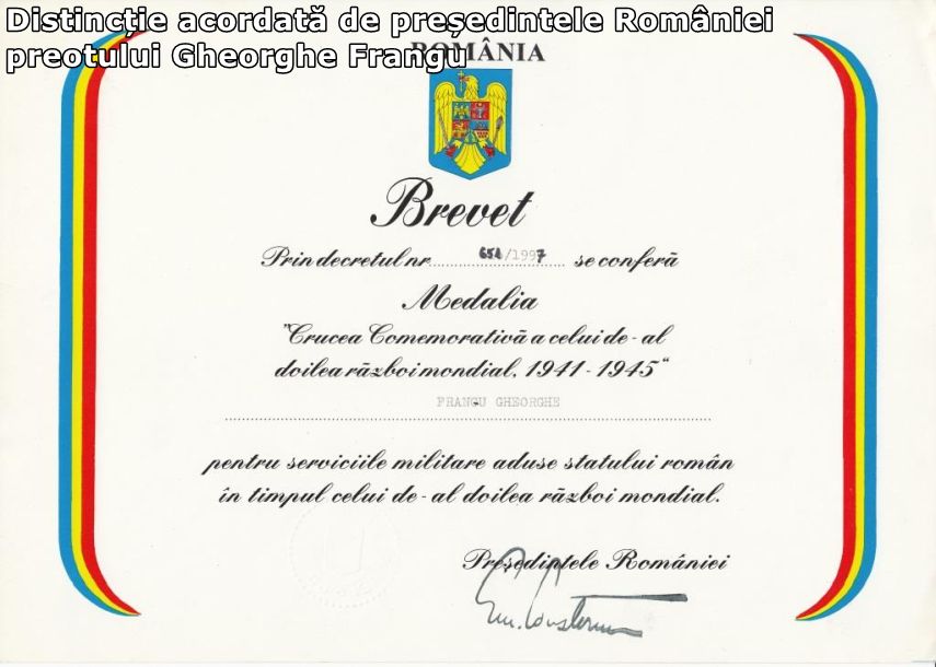 scurta biografie a preotului gheorghe frangu din constanta decorat de presedintele romaniei si patriarhul scurta biografie a preotului gheorghe frangu din constanta decorat de presedintele romaniei si patriarhul