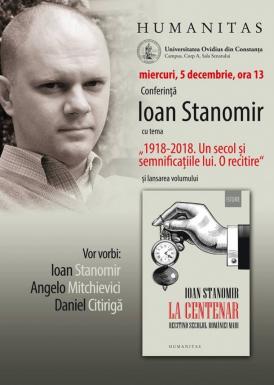 „La Centenar. Recitind secolul României Mari”, lansare de carte dedicată celor 100 de ani de la Unire