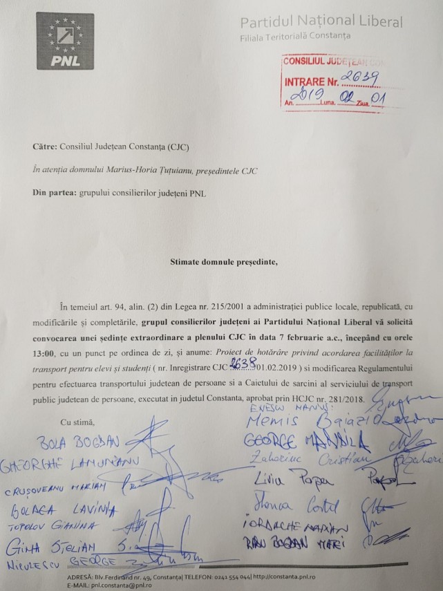 pnl solicita conducerii cjc sedinta de indata pentru acordarea facilitatilor la transport pentru elevi pnl solicita conducerii cjc sedinta de indata pentru acordarea facilitatilor la transport pentru elevi
