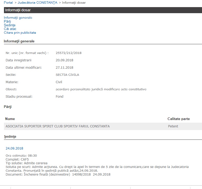 nemultumirile respinse judecatorii au luat o decizie definitiva este vizata asociatia suporter spirit nemultumirile respinse judecatorii au luat o decizie definitiva este vizata asociatia suporter spirit