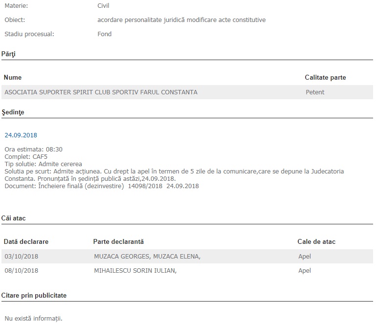 nemultumirile respinse judecatorii au luat o decizie definitiva este vizata asociatia suporter spirit nemultumirile respinse judecatorii au luat o decizie definitiva este vizata asociatia suporter spirit