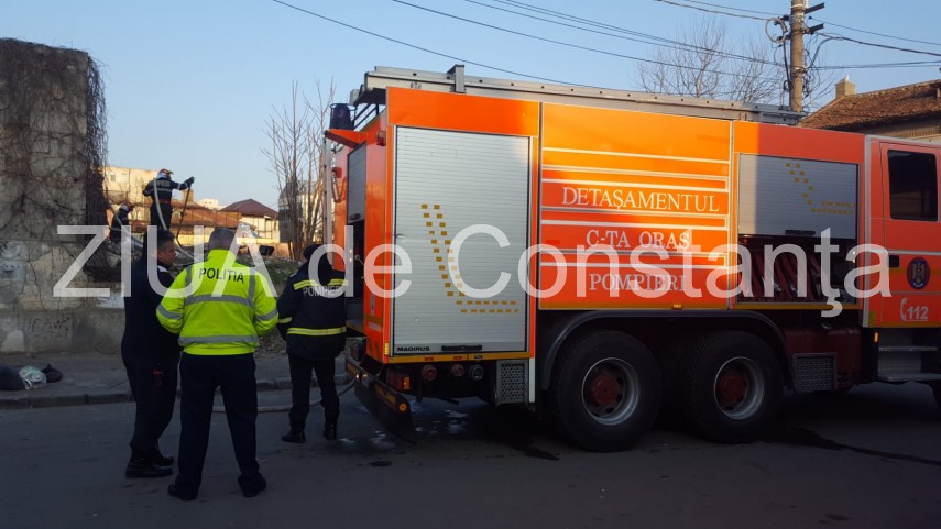imagini de la eveniment incendiu in municipiul constanta langa hanul balcan pompierii isu dobrogea chemati