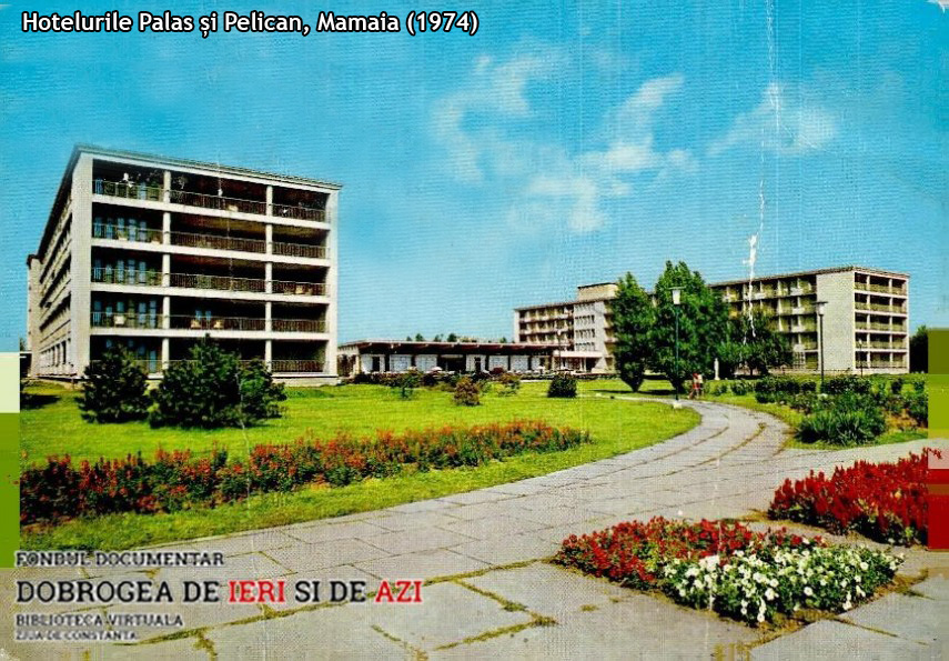 Hotelurile Palas și Pelican, Mamaia, 1974. Sursă foto: ZIUA de Constanța