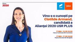 Candidatul Alianţei 2020 USR-PLUS la europarlamentare Clotilde Armand se întâlneşte cu electoratul de la Constanţa şi Medgidia