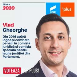 Vlad Gheorghe (Alianţa 2020 USR PLUS) - „UE este un partener de încredere pentru noi. A venit timpul să trimitem şi noi oameni de încredere la Bruxelles“