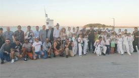 Scene din filmul „Back2Back“, filmate şi la Ovidiu. Delegaţia, întâmpinată de primarul George Scupra şi de sportivi