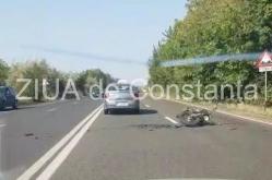Accident rutier în Tuzla, între o motocicletă și un autoturism (galerie foto+video)    