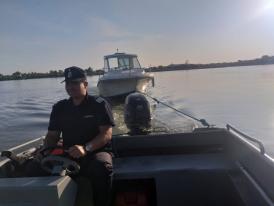 Ambarcaţiune găsită pe Dunăre de către pompierii ISU Tulcea