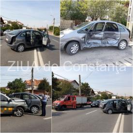 UPDATE Accident rutier cu mai multe victime, la sensul giratoriu Agigea. Unul dintre şoferi era băut (galerie foto+video)          