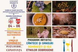  Constanța „Festivalul gastronomiei și vinului românesc”, în Piața Ovidiu