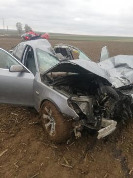 Tulcea Şofer, mort după ce a intrat în coliziune cu un stâlp de electricitate  