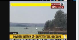 O barcă în care erau 20 de copii, răsturnată pe Dunăre 