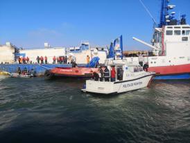 Pentru salvarea oilor, alte două decupaje în nava răsturnată în Portul Midia (galerie foto)