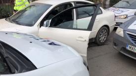 Beat și fără permis, accident cu o mașină de poliție în Ovidiu, după ce a fost urmărit de oamenii legii (galerie foto + video)  