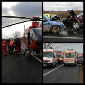 Accident grav în Timiș. O persoană a murit și alte nouă, rănite (galerie foto) 