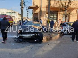 UPDATE Trei autoturisme, implicate într-un accident rutier, în municipiul Constanța (galerie foto+video)     