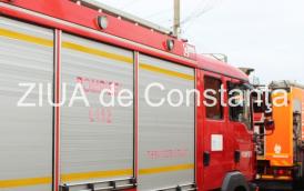 Incendiu la un service auto din Constanța