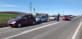 Nu a păstrat distanța și a intrat în coliziune cu un alt autoturism Accident rutier pe DN22, Tulcea - Constanța