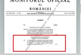 A fost publicată în Monitorul Oficial Hotărârea nr. 24 privind instituirea stării de alertă la nivel național. Text integral (document)      