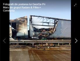 UPDATE 2 Două tiruri s-au ciocnit pe Autostrada Soarelui. Traficul rutier a fost întrerupt. S-au format deja cozi pe mai mulți kilometri 