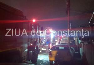 Constanța Incendiu la o casă pe strada Sasu Vasile. Au fost solicitați pompierii  