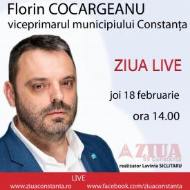 ZIUA Live. Interviu cu viceprimarul municipiului Constanța, Florin Cocargeanu, despre guvernare locală după patru luni de mandat  