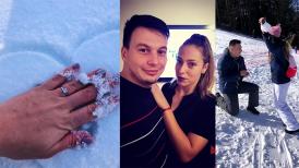 Inel pe zăpadă Arbitrul Iulian Barbu a cerut-o de soţie pe atleta Andreea Lefcenco. Ambii sunt şi profesori de sport