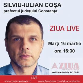 Prefectul județului Constanța, Silviu-Iulian Coșa vine la ZIUA LIVE.  Traversăm al treilea val al pandemiei, vom intra din nou în carantină?      