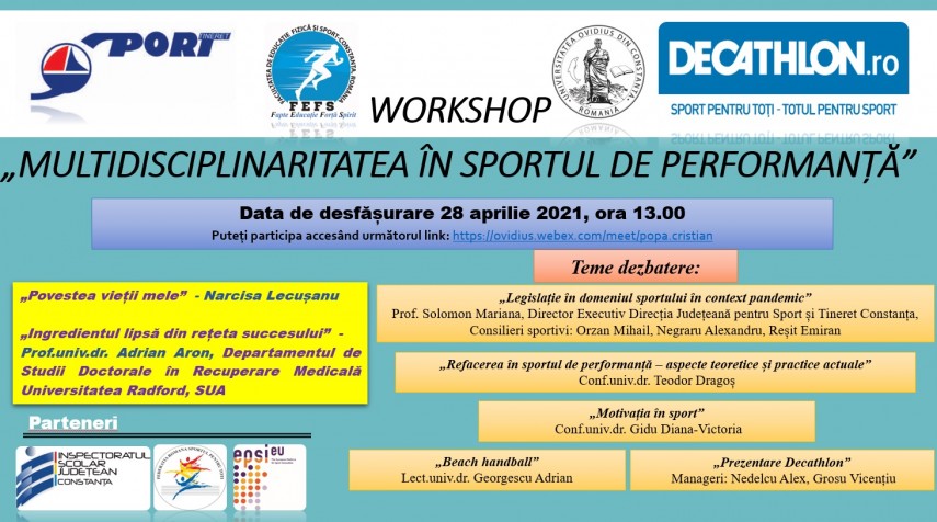 multidisciplinaritatea in sportul de performanta workshop organizat la facultatea de educatie fizica multidisciplinaritatea in sportul de performanta workshop organizat la facultatea de educatie fizica