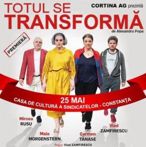 Nume sonore fac parte din distribuție Premieră la Constanța. „Totul se transformă“, spectacol oglindă al zilelor noastre 