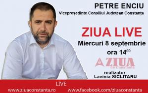 ZIUA LIVE. Vicepreședintele CJC, Petre Enciu vorbește despre proiectele cu finanțare europeană inițiate de echipa administrației județene  