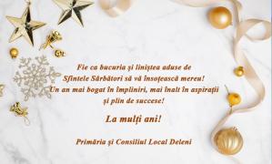 Primăria și Consiliul Local Deleni, mesaj de sărbători