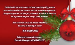 Primăria Comunei Limanu, mesaj de sărbători
