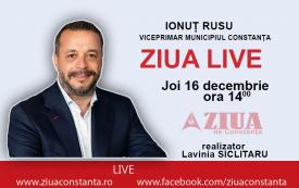 ZIUA LIVE.  Viceprimarul Rusu, bilanț după primul an de mandat. Se îndreaptă municipiul Constanța în direcția potrivită?    